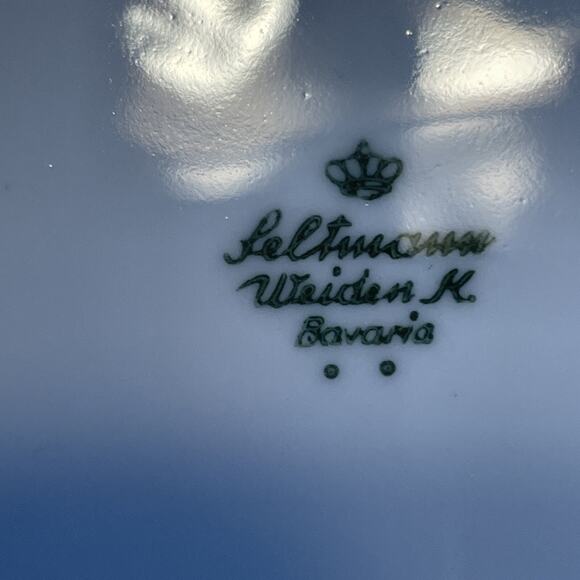 Seltmann Weiden Bavaria Coffee Service 17 Pcs. Gold Trim Blue/Pink Flowers - Picture 10 of 10